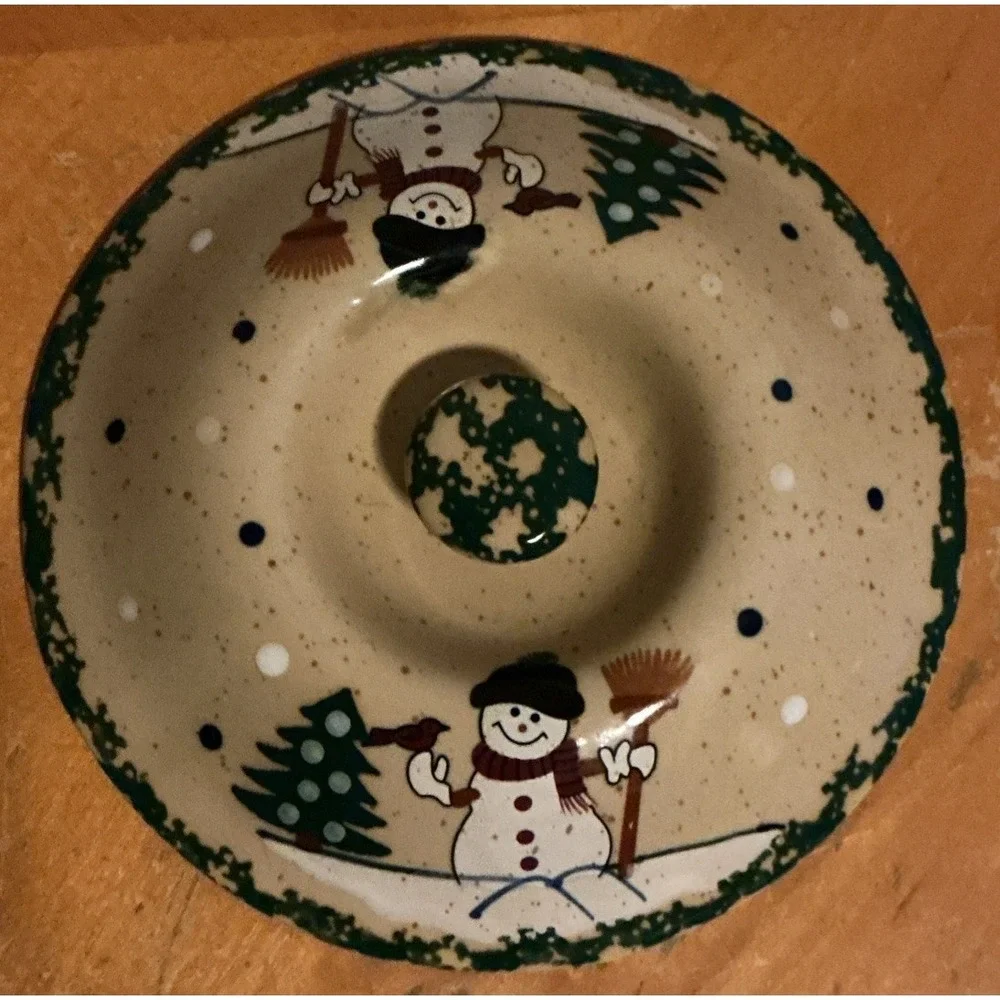 Pie Dish ABC Distributing Christmas‎ Snowman Covered 9